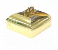 Коробка для евроторта золотая, 27*27*7 см