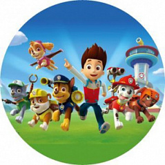 Вафельная картинка Paw Patrol, d=20 см