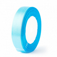 Лента атласная СВЕТЛО-ГОЛУБАЯ 2 см, намотка 23 метра