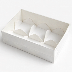 Коробка для моти белая 17,5*12*5,5 см и 6 разделителей Коробка для моти белая 17,5*12*5,5 см и 6 разделителей