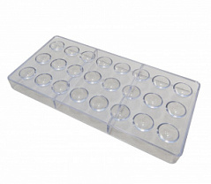 Форма для конфет пластиковая ПОЛУСФЕРА, 24 ячейки