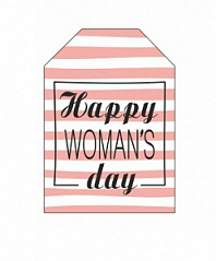 Бирка Happy WOMAN`S day, 5*7 см