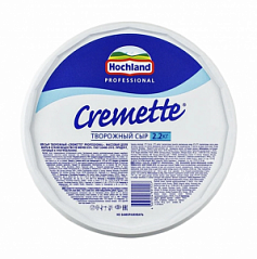 Творожный сыр "Cremette Professional" 65%, 2,2 кг