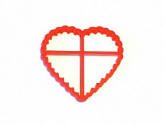 Форма для вырезания печенья Волнистое сердце d=11