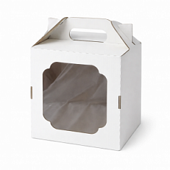 Коробка-чемодан 30*30*30 см для торта с окном