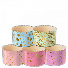 Форма для кулича ПАСТЕЛЬ МИКС d70*h85 мм, 1 шт.