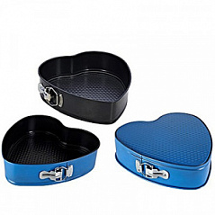 Форма разъёмная с антипригарным покрытием СЕРДЦЕ (d27см)