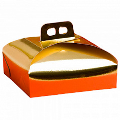 Коробка для евроторта золотая, 33*33*7 см