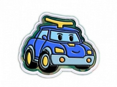 Набор для вырезания печенья: форма и трафарет Поли Робокар, d=9 см