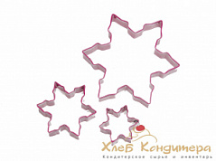 Набор форм для вырезания печенья Снежинка, 3 шт
