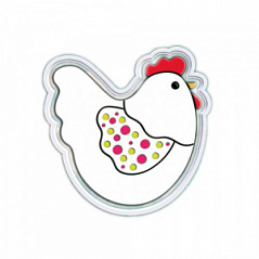 Набор для вырезания печенья: форма и трафарет Курочка, h=9 см