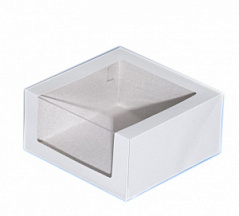 Коробка для торта с окном SHELF I  Window White 22,5*22,5*11 см