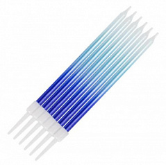 Свечи в торт "Голубой градиент" 12,5 см Свечи в торт "Голубой градиент" 12,5 см