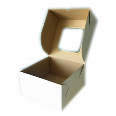 Коробка для евротортов с окном усиленная, 27*27*14 см
