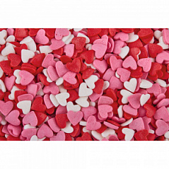 Посыпка Сердечки красные/белые/розовые, 100 г
