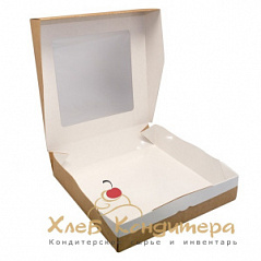 Коробка для печенья/зефира ECO ТABOX gl 20*20*4 см