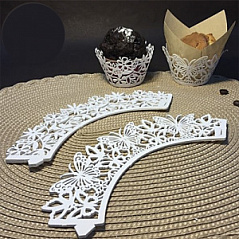 Набор ажурных бумажных форм для кексов Dress, 20 шт